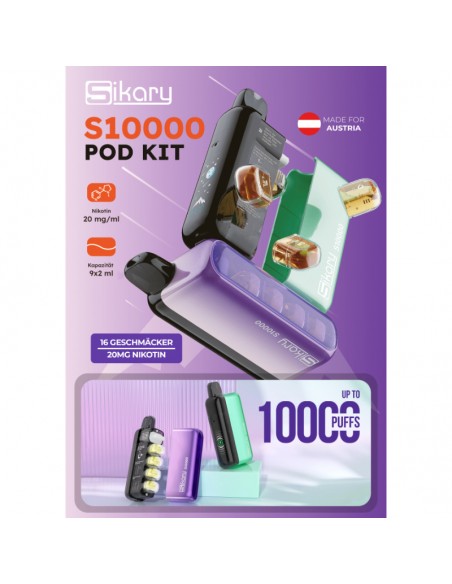 Sikary S10000 - Flavor Menükarte