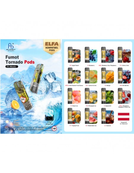 Fumot Tornado Pod - Flavour Menucart